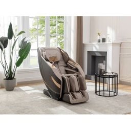Unique Sillón de masaje de imitación cuero - Sistema de gravedad cero - Beige - MOWATA