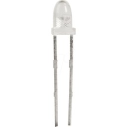 EVERLIGHT EVL 1224SURC - LED, 3 mm, con cable, rojo, 1000 mcd, 25 °