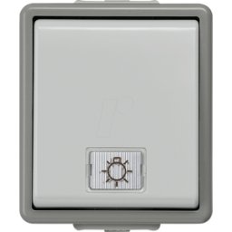 SIEMENS SIE 5TD4705 - DELTA superficie IP44, AP gris oscuro/gris claro botón, 1