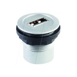 SCHLEGEL TA BUKS2.0 ASI - Conector hembra USB 2.0 a conector macho aéreo, tipo A (plata)