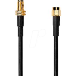 NEDIS N CSGL02400BK100 - Cable de antena, conector SMA / conector SMA, 1 m