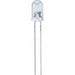EVERLIGHT LED EL 5-7150WW - LED de 5 mm con cable, blanco cálido, 7150 mcd, 50°.