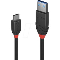 LINDY 36917 - Cable USB 3,1, Un macho a C macho, 1,5 m..