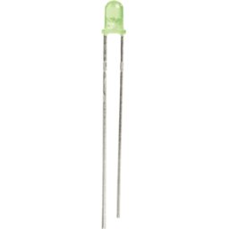 EVERLIGHT EVL 1254-10SYGD2 - LED, 3 mm, con cable, verde, 63 mcd, 40°