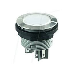 SCHLEGEL SVATLO1 - Pulsador: 1 NA, 1 NC, LED blanco, acero inoxidable