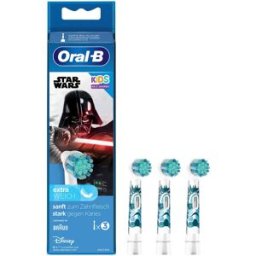 Oral-B Recambios para Cepillo de Dientes Eléctrico Kids Star Wars Pack 3 Unidades