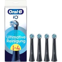 Oral-B Recambios para Cepillo de Dientes Eléctrico iO Ultimate Clean Pack 4 Unidades Negro