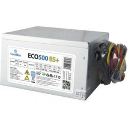CoolBox ECO500 85+, 20+4 pin ATX, +12V1,+12V2,+3.3V,+5V,+5Vsb,-12V, Activo, ATX, 80 PLUS Bronze, PC