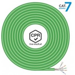 Aisens Cable de Red RJ45 LSZH CPR Cca CAT.7 600 MHZ S/FTP AWG23, Verde, 305 m