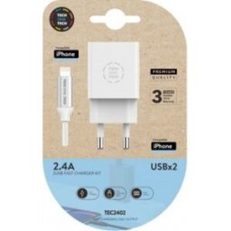 Tech One T ECH TEC2402 cargador de dispositivo móvil Universal Blanco Corriente alterna Interior