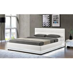 Habitat et jardin Cama con LED "Anastasia"- 160 x 200 cm - Blanco