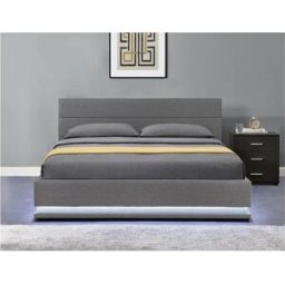 Habitat et jardin Cama con LED "Anastasia" - 180 x 200 Gris oscuro