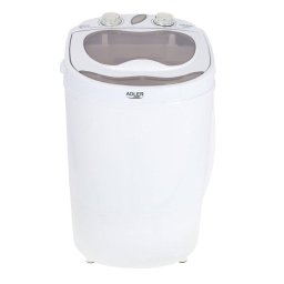 Lavadora carga superior Adler AD 8055 3 kg 580 rpm clase A portátil crema y blanca