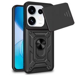 Funda para móvil Cool Hard Ring plástico PC TPU aluminio negra para OPPO Reno16 5G y 16 Pro 5G