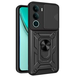 Funda para móvil Cool Hard Ring Plástico PC TPU Aluminio Negra para realme P3 Lite