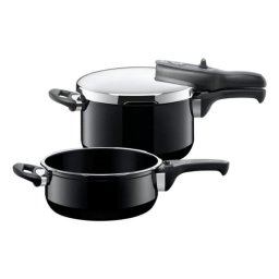 Olla a presión conjunto Silit Silargan Sicomatic t-Plus 4,5L + 3L Negro