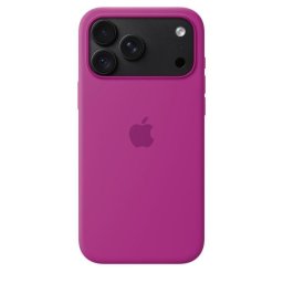 Funda para móvil Apple silicona magenta con MagSafe para iPhone 18 Pro Max
