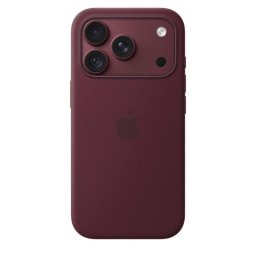 Funda para móvil Apple silicona con MagSafe burdeos para iPhone 18 Pro
