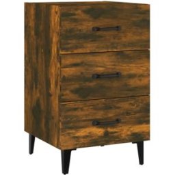 Prolenta Premium Mesita de noche madera de ingeniería castaño marrón 40 x 40 x 66 cm