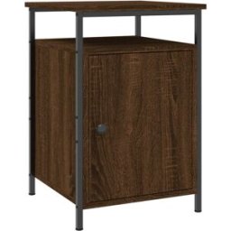 Prolenta Premium Mesita de noche madera de ingeniería tabaco marrón 40 x 42 x 60 cm