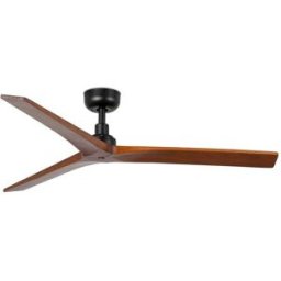 FARO BARCELONA Ventilador sin luz madera de pino nogal oscuro 125x125x24 cm