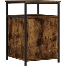 Prolenta Premium Mesita de noche madera de ingeniería castaño marrón 40 x 42 x 60 cm