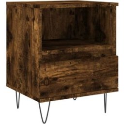 Prolenta Premium Mesita de noche madera de ingeniería castaño marrón 40 x 35 x 50 cm