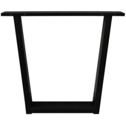 Skraut home 2 patas de metal en u, soporte para tableros, negro, 84x8x71cm
