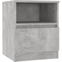 Prolenta Premium Mesita de noche madera de ingeniería gris 40 x 40 x 50 cm
