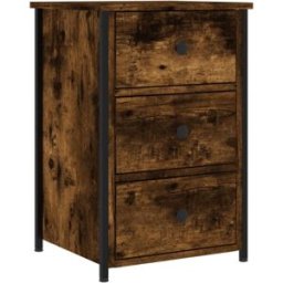 Prolenta Premium Mesita de noche madera de ingeniería castaño marrón 40 x 36 x 60 cm