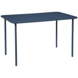 sweeek Mesa de jardín bistró de acero, 4 plazas, 120cm, azul marino