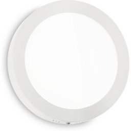 Ideal Lux Lámpara de techo/pared redonda de metal blanco con luz led