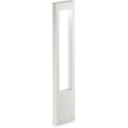 Ideal Lux Lámpara baliza exterior de aluminio blanco con cristal templado