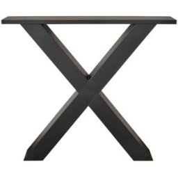 Skraut home 2 patas de metal en x, soporte para tableros, negro, 84x8x71cm