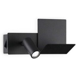 Ideal Lux Lámpara de pared negra L 190 x H 130 x P min 75 - max 105 mm