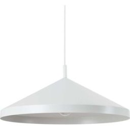 Ideal Lux Lámpara colgante redonda de metal blanco con interior blanco