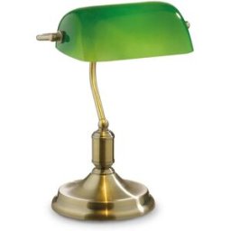Ideal Lux Lámpara de mesa Lawyer bruñida D260xH380mm