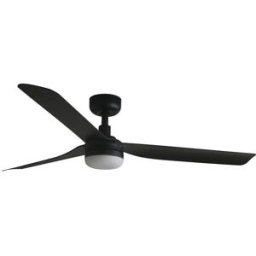 FARO BARCELONA Ventilador con luz negro mate abs
