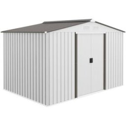 Outsunny Caseta de jardín 277x195x192 cm plata