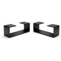 Skraut home Pack de 2 patas metálicas en u, soporte para muebles, negro, 31x8x12cm