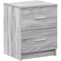 Prolenta Premium Mesita de noche gris 40 x 36 x 50 cm