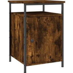 Prolenta Premium Mesita de noche madera de ingeniería castaño marrón 40 x 42 x 60 cm