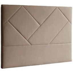 Home Heavenly Cabecero tapizado en tela marrón de diseño rayado 160 x 6 x 120 cm