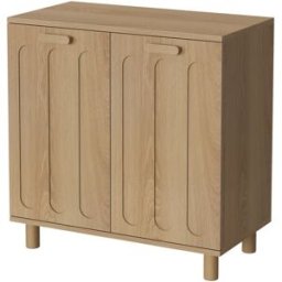 Urban Meuble Mueble Cesto de Ropa Roble 66cm - Armario Basculante con 2 Cestos