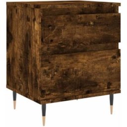 Prolenta Premium Mesita de noche madera de ingeniería castaño marrón 40 x 35 x 50 cm