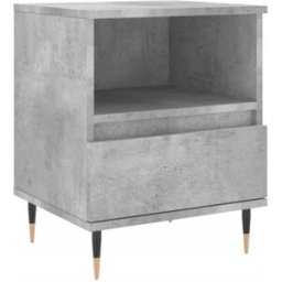 Prolenta Premium Mesita de noche madera de ingeniería gris 40 x 35 x 50 cm