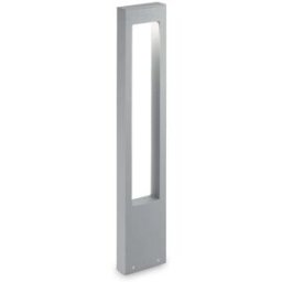 Ideal Lux Lámpara baliza exterior de aluminio gris con cristal templado