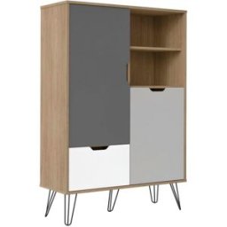 Pondecor Aparador alto de diseño moderno lacado. 91×35×132,5 cm