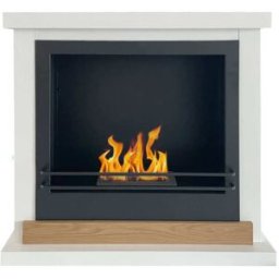 Divina fire chimenea suelo bioetanol madera blanca stockholm
