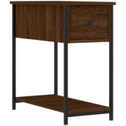 Prolenta Premium Mesita de noche madera de ingeniería tabaco marrón 30 x 60 x 60 cm